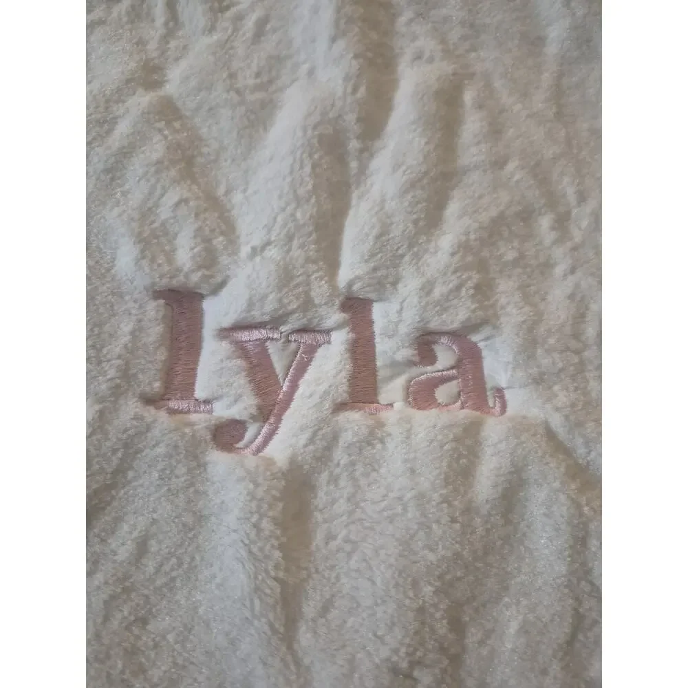 💥 POTTERY BARN KIDS Kitty Fur Nursery Critter Wrap Hooded Towel White Lyla C